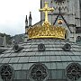 La grande cupola con la corona dorata della Basilica del Rosario