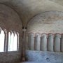 Il portico all'entrata dell'Abbazia di Chiaravalle di Fiastra